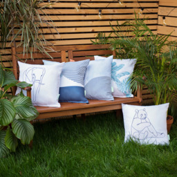 Abstract Printed Garden Scatter Cushion Cover - Ocean Ravine / 1 / Ocean Ravine - thumbnail 2