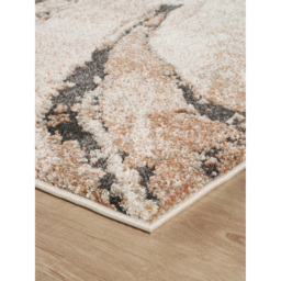 Essence Contemporary Living Room Area Rug Hallway Runner-Oragnic Abstract Design - Terracotta / 230cm - thumbnail 3