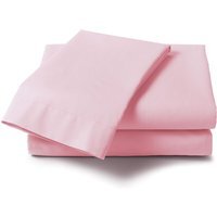 Percale Pastel King Bed Flat Sheet - Pink