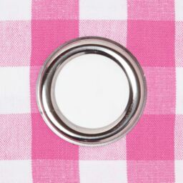 Cotton Block Check Gingham Eyelet Curtain Pair - Pink / 228cm / 137cm - thumbnail 2