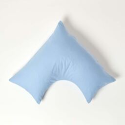200 Thread Count Egyptian Cotton V Shape Pillowcase - Blue - thumbnail 2