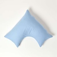 200 Thread Count Egyptian Cotton V Shape Pillowcase - Blue - thumbnail 1