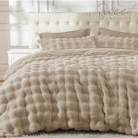 Luxury Thermal Supersoft Faux fur Duvet set - Beige
