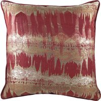 Inca Jacquard Cushion - Burgundy / Polyester / 43cm