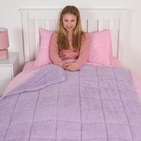 Kids Teddy Fleece Anxiety Stress Relief Weighted Blanket - Lilac - image 1