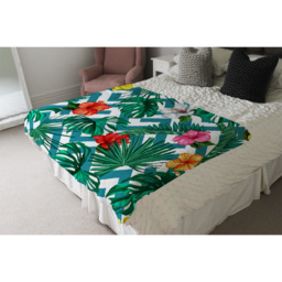 Tropical Leaves  Geometrics Blanket - Green - thumbnail 4