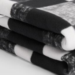 Tartan Check Throw Blanket - Black / 150cm - thumbnail 3