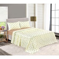 Rosebud Flannelette Sheet Set - Natural / Single - image 1