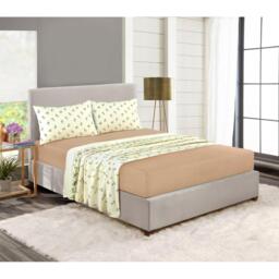 Rosebud Flannelette Sheet Set - Natural / Single - thumbnail 2