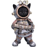 Cat Tack Space Steampunk Figurine - Silver - image 1