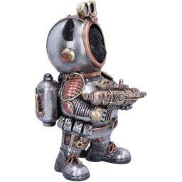 Cat Tack Space Steampunk Figurine - Silver - thumbnail 2