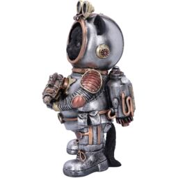Cat Tack Space Steampunk Figurine - Silver - thumbnail 4