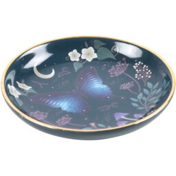 Ceramic Midnight Moth Trinket Dish - Blue - thumbnail 3