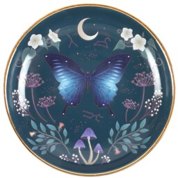 Ceramic Midnight Moth Trinket Dish - Blue - thumbnail 2