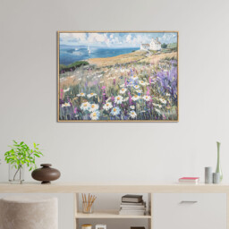 Coastal Retreat Floral Framed Canvas - Multicolour - thumbnail 2