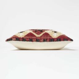 Homescapes Tirana Handwoven Traditional Red Kilim Cushion - Red - thumbnail 4