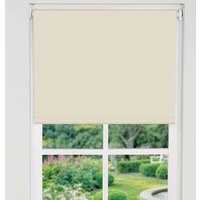Trimmable Thermal Blackout Roller Blinds - Natural / 125cm