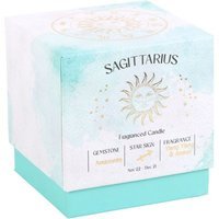 Sagittarius Ylang Ylang  Amber Zodiac Candle With Amazonite - Blue