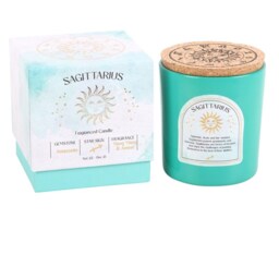 Sagittarius Ylang Ylang  Amber Zodiac Candle With Amazonite - Blue - thumbnail 5