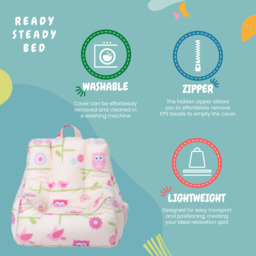 Kids Bean Bag Chair with Footstool Comfy Beanbag - owl - thumbnail 3