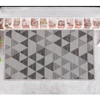 Modern Triangle Design Outdoor-Indoor Waterproof Rugs - Dark Grey / 50x80 cm Rectangle - thumbnail 1