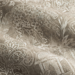 Set of 2 Bengal Chenille Eyelet Curtains - Linen / 229cm / 183cm - thumbnail 3