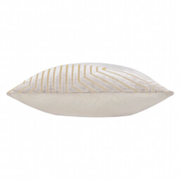 Evoke Cut Velvet Cushion - Oyster / 45cm / Polyester - thumbnail 3