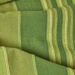 Cotton Morocco Striped Green Throw - Green / 225 x 255 cm - thumbnail 5