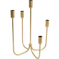 Metal Candelabra - Brushed Gold