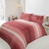 Diamante Ombre Faux Fur Duvet Cover - Pink - image 1