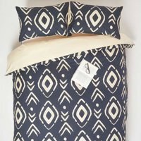 Black Aztec Digitally Printed Cotton Duvet Cover Set - Black / 2kg - image 1