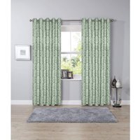 Savoy Woven Jacquard Curtains - Duckegg / 167cm / 228cm