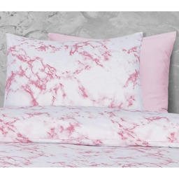 Stunning Soft Marble Duvet Set - Pink / King - thumbnail 2
