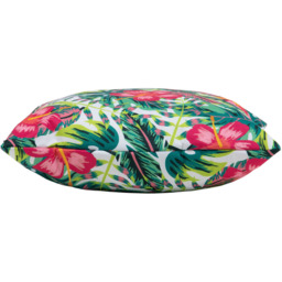 Tropical Pink Flower Outdoor Cushion (Set of 2) - White - thumbnail 3