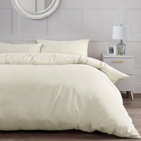Luxury Percale 200 Count Easycare Duvet Cover and Pillowcase Set - Cream / Single - image 1