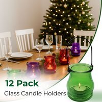 12 Pack Hanging Tealight Holders - Red