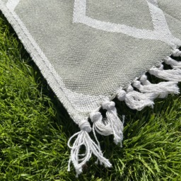 Santos Recycled Cotton Throw - Green - thumbnail 2