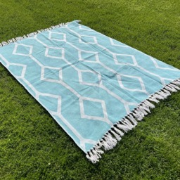 Santos Recycled Cotton Throw - Green - thumbnail 4