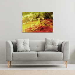 'Rustic Flowers' by 17 Stories Graphic Art Wrapped on Canvas - Yellow / 152cm - thumbnail 3