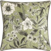 Harlington Botany Floral Piped Cushion - Moss / Polyester - thumbnail 1