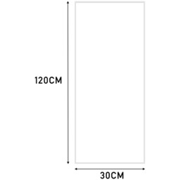 Full Length Wall Mirror - Silver White - thumbnail 4