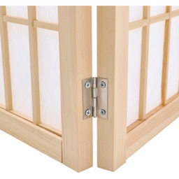 Japanese Folding Wooden Room Divider - Light Brown / 180cm - thumbnail 4