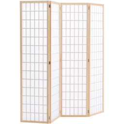 Japanese Folding Wooden Room Divider - Light Brown / 180cm - thumbnail 2