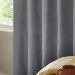 The Ultimate Blackout Textured Woven Eyelet Curtain Pair - Denim / 168cm / 137cm - thumbnail 3
