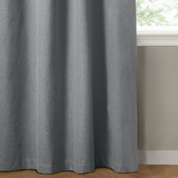 The Ultimate Blackout Textured Woven Eyelet Curtain Pair - Denim / 168cm / 137cm - thumbnail 5