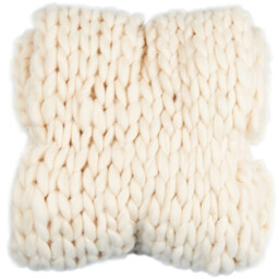 Divante Chunky Knit Throw - Ivory - thumbnail 3