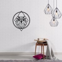 Owl Wall Art Metal Decorative Object - Black - Black