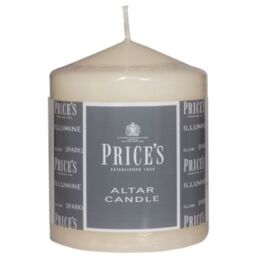 Prices Altar Pillar Candle 100 x 80mm Unscented Smokeless Non Drip 50H - Cream / 4 - thumbnail 2