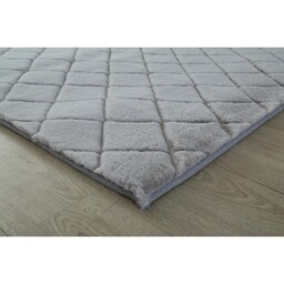 Milly Faux Rabbit Rug - Silver - thumbnail 2