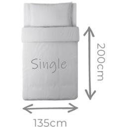 Duvet Cover Sets Micro Check - Caramel / Single - thumbnail 3